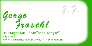 gergo froschl business card